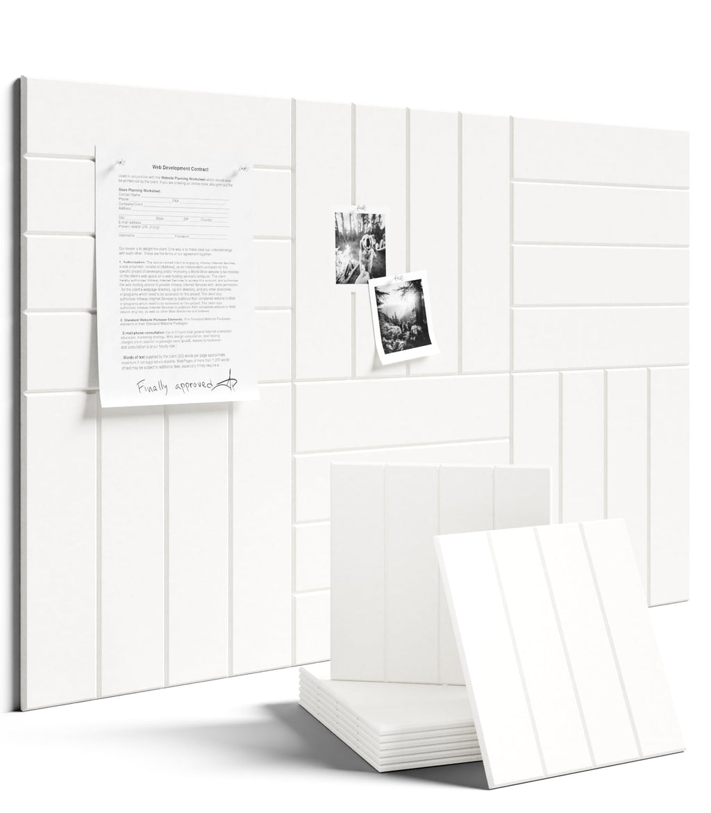 Fluxynara Large Felt Bulletin Board 48" x 36" Cork Board Alternative-12 Pack with 70 Safe Removable Adhesive Tabs, Cork Boards for Walls Cork Board for Home Office Classroom Pin Board (Oatmeal)