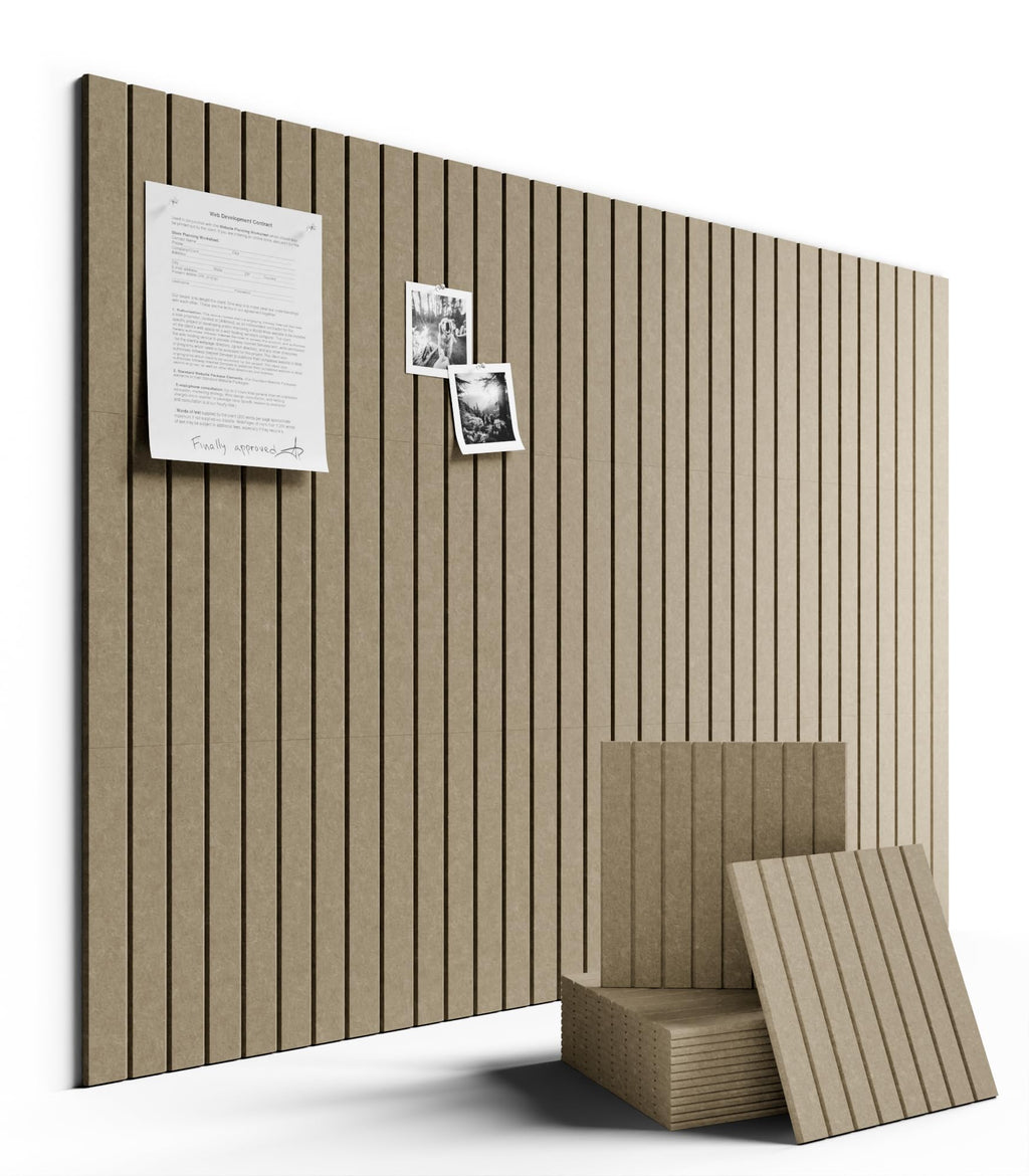 Fluxynara Large Felt Bulletin Board 48" x 36" Cork Board Alternative-12 Pack with 70 Safe Removable Adhesive Tabs, Cork Boards for Walls Cork Board for Home Office Classroom Pin Board (Oatmeal)