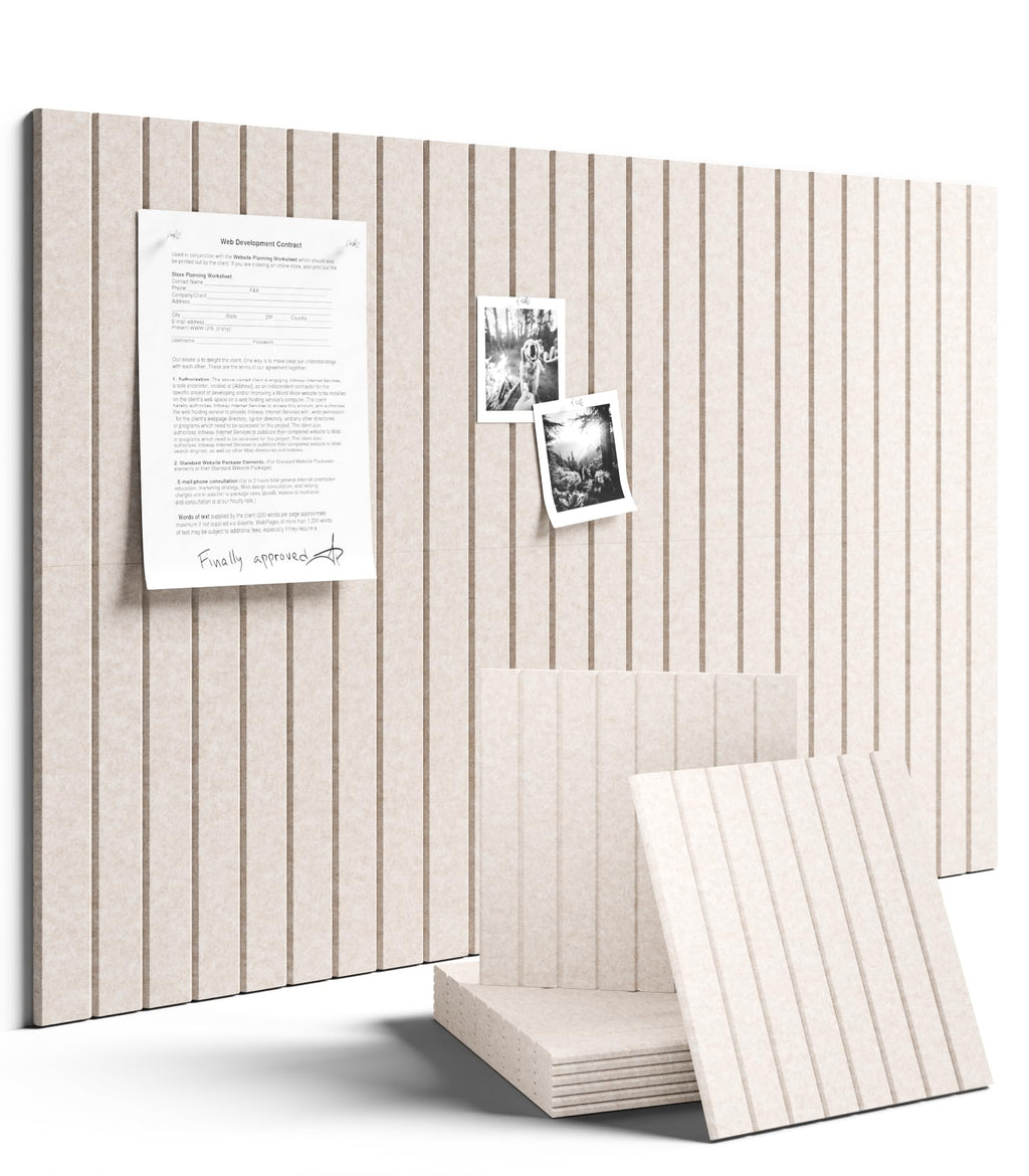 Fluxynara Large Felt Bulletin Board 48" x 36" Cork Board Alternative-12 Pack with 70 Safe Removable Adhesive Tabs, Cork Boards for Walls Cork Board for Home Office Classroom Pin Board (Oatmeal)