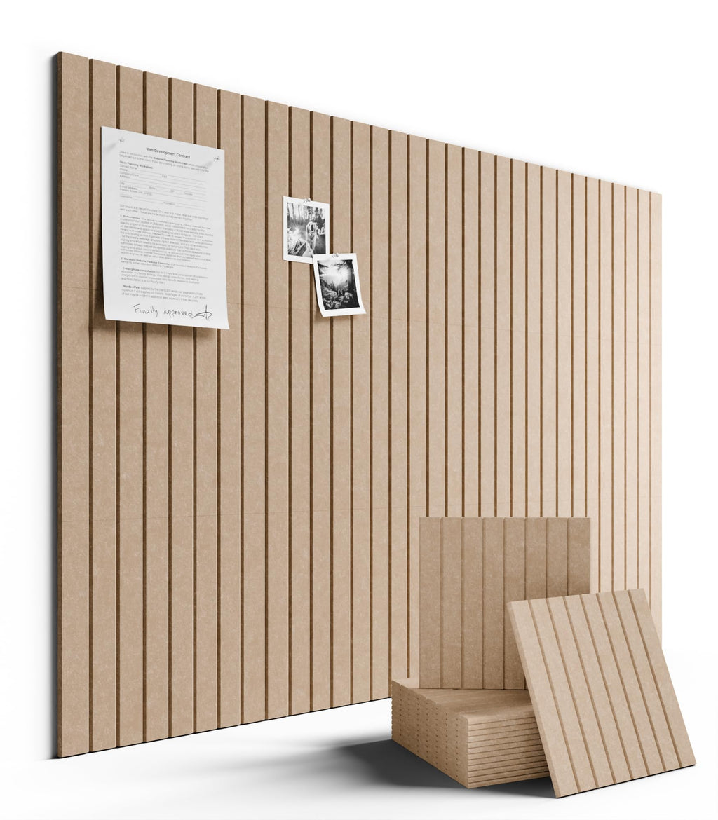 Fluxynara Large Felt Bulletin Board 48" x 36" Cork Board Alternative-12 Pack with 70 Safe Removable Adhesive Tabs, Cork Boards for Walls Cork Board for Home Office Classroom Pin Board (Oatmeal)