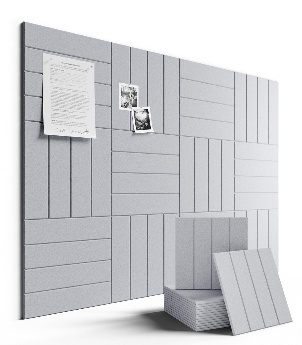 Fluxynara Large Felt Bulletin Board 48" x 36" Cork Board Alternative-12 Pack with 70 Safe Removable Adhesive Tabs, Cork Boards for Walls Cork Board for Home Office Classroom Pin Board (Oatmeal)