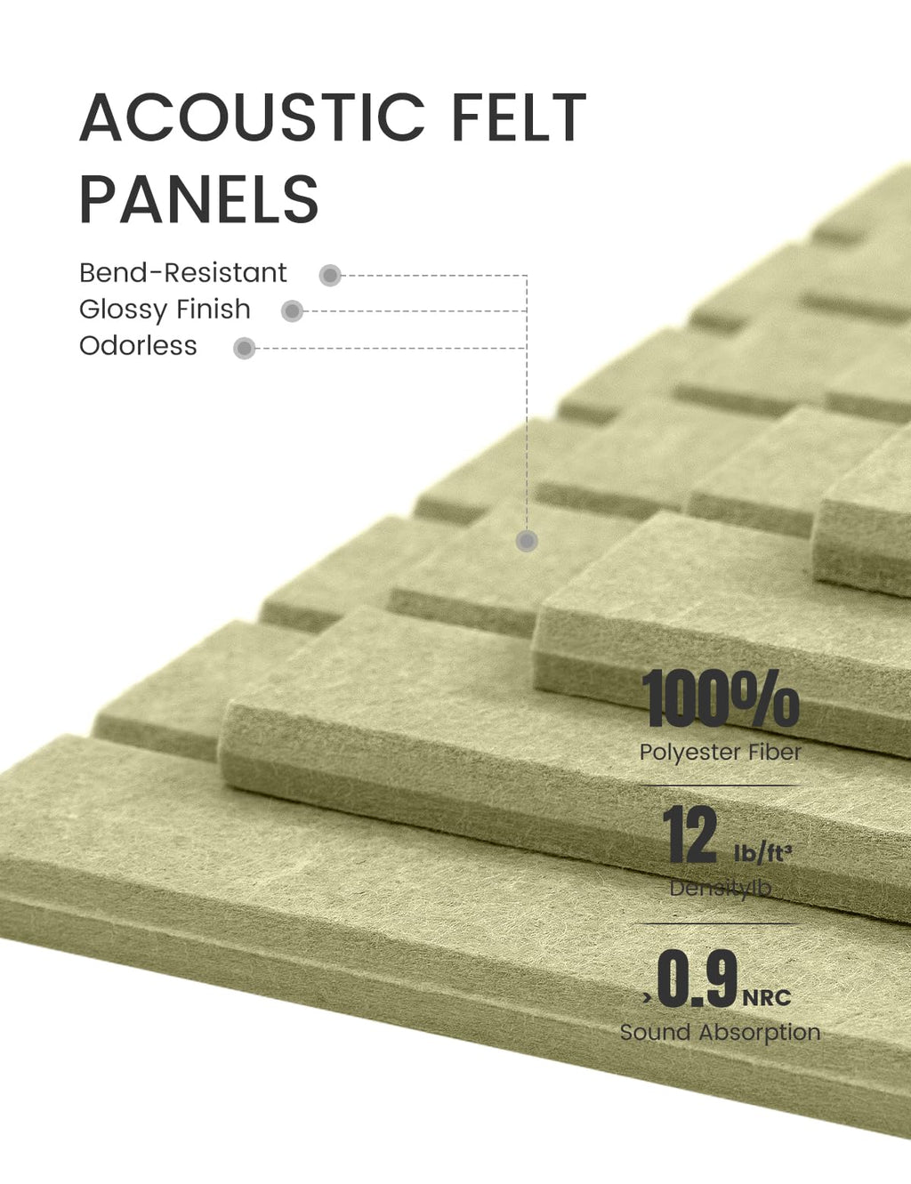 Fluxynara Large Felt Bulletin Board 48" x 36" Cork Board Alternative-12 Pack with 70 Safe Removable Adhesive Tabs, Cork Boards for Walls Cork Board for Home Office Classroom Pin Board (Oatmeal)