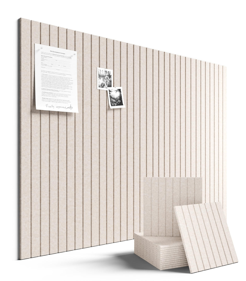 Fluxynara Large Felt Bulletin Board 48" x 36" Cork Board Alternative-12 Pack with 70 Safe Removable Adhesive Tabs, Cork Boards for Walls Cork Board for Home Office Classroom Pin Board (Oatmeal)