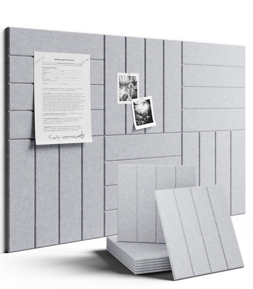 Fluxynara Large Felt Bulletin Board 48" x 36" Cork Board Alternative-12 Pack with 70 Safe Removable Adhesive Tabs, Cork Boards for Walls Cork Board for Home Office Classroom Pin Board (Oatmeal)