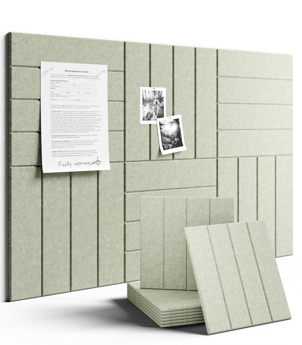 Fluxynara Large Felt Bulletin Board 48" x 36" Cork Board Alternative-12 Pack with 70 Safe Removable Adhesive Tabs, Cork Boards for Walls Cork Board for Home Office Classroom Pin Board (Oatmeal)