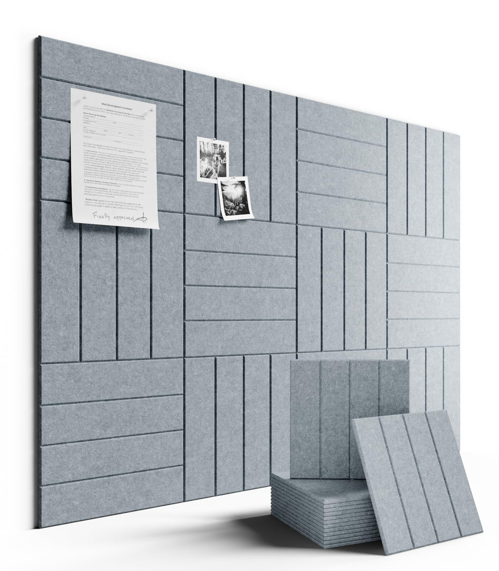 Fluxynara Large Felt Bulletin Board 48" x 36" Cork Board Alternative-12 Pack with 70 Safe Removable Adhesive Tabs, Cork Boards for Walls Cork Board for Home Office Classroom Pin Board (Oatmeal)