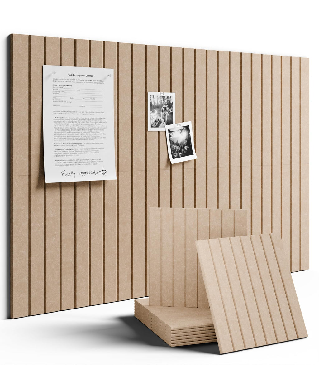 Fluxynara Large Felt Bulletin Board 48" x 36" Cork Board Alternative-12 Pack with 70 Safe Removable Adhesive Tabs, Cork Boards for Walls Cork Board for Home Office Classroom Pin Board (Oatmeal)
