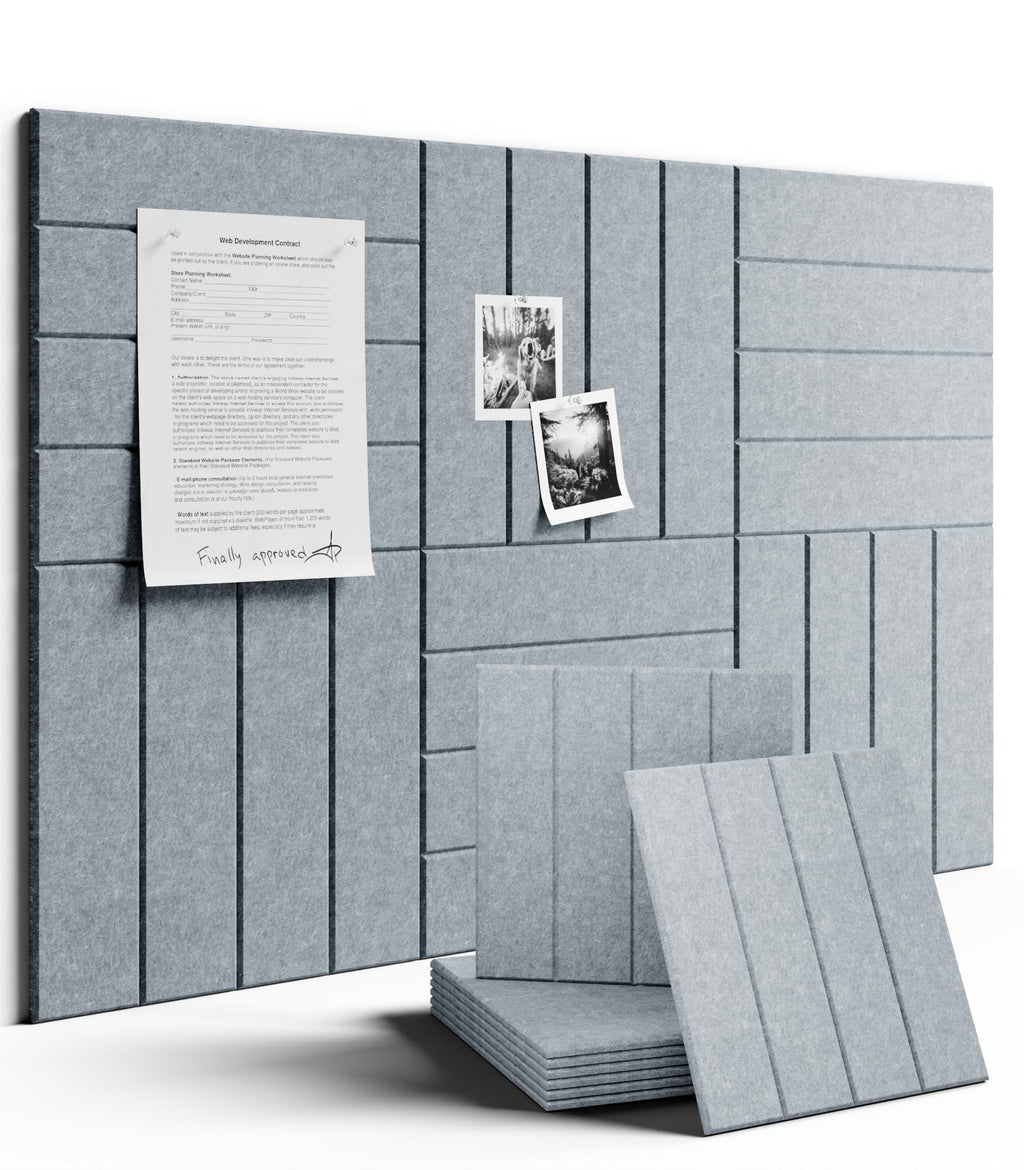 Fluxynara Large Felt Bulletin Board 48" x 36" Cork Board Alternative-12 Pack with 70 Safe Removable Adhesive Tabs, Cork Boards for Walls Cork Board for Home Office Classroom Pin Board (Oatmeal)