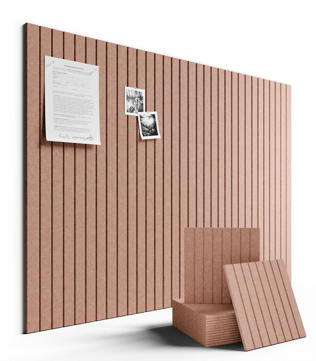 Fluxynara Large Felt Bulletin Board 48" x 36" Cork Board Alternative-12 Pack with 70 Safe Removable Adhesive Tabs, Cork Boards for Walls Cork Board for Home Office Classroom Pin Board (Oatmeal)