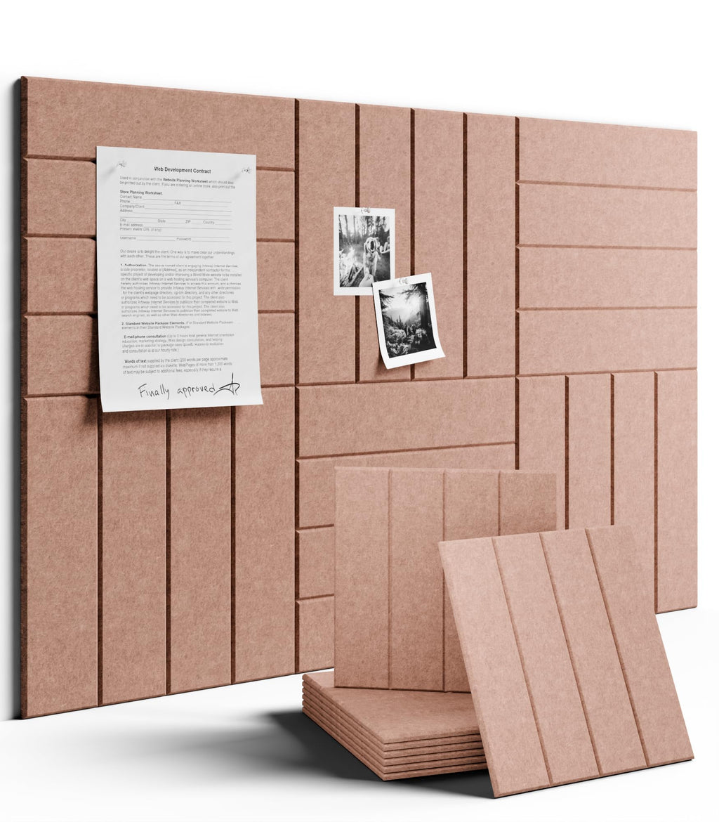 Fluxynara Large Felt Bulletin Board 48" x 36" Cork Board Alternative-12 Pack with 70 Safe Removable Adhesive Tabs, Cork Boards for Walls Cork Board for Home Office Classroom Pin Board (Oatmeal)